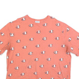 CHAMPION Womens Coral Pink Graphic T-Shirt 3XL Short Sleeve Crew Neck Cotton