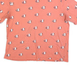 CHAMPION Womens Coral Pink Graphic T-Shirt 3XL Short Sleeve Crew Neck Cotton