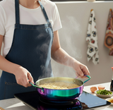 Anygleam Stock Pot Rainbow no.0-S Stainless Steel HotPot Without Lid Single-Layer Cooking Soup Noodle Sea Food Home Kitchen Restaurant Tools