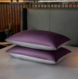 Anycozy Queen Bed Sheet Set – Purple & Light Grey Ultra‑Soft Luxury Egyptian Cotton Bedding Cover, 6‑Piece Ensemble