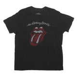 THE ROLLING STONES Womens Black Graphic T-Shirt L Short Sleeve Crew Neck Band