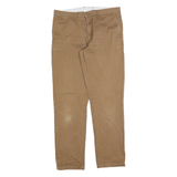 CARHARTT Mens Regular Fit Beige Cotton Blend Zip Trousers W34 L32 Workwear