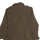ZARA WOMEN Womens Brown Plain Shirt S Casual Lightweight Button Up
