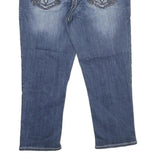 VIGOSS Womens Regular Blue Denim Cotton Blend Jeans W28 L21 Embellished Pockets
