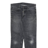 CARHARTT Mens Black Regular Fit Straight Leg Denim Cotton Blend Medium W32 L30