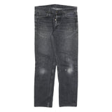 CARHARTT Mens Black Regular Fit Straight Leg Denim Cotton Blend Medium W32 L30