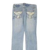 WENDJS Womens Jeans Blue Regular Straight Denim Medium W29 L30 Studded Lace