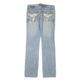 WENDJS Womens Jeans Blue Regular Straight Denim Medium W29 L30 Studded Lace