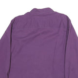 LANDS END Womens Purple Cotton Shirt L Casual Long Sleeve Button Pocket