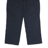 DICKIES Mens Polyester Blend Navy Regular Straight Trousers W36 L30 Workwear Zip