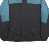 KELSEY TRAIL Mens Blue & Black Nylon Track Jacket XL Zip Pockets Lightweight