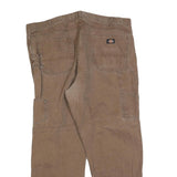 DICKIES Mens Jeans Brown Regular Straight Denim Medium W42 L30 Workwear Utility