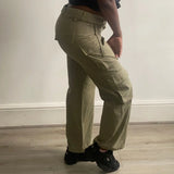 Idi Cargo Trousers - 31W UK 12 Khaki Cotton