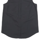 MICHAEL KORS Womens Black Sleeveless Cotton Blend Shirt S Classic Clean Style