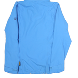 JACK WOLFSKIN Womens Blue Outdoor Jacket S Polyester Hooded Zip Plain