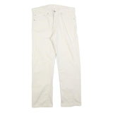 LEVI'S Mens Regular Fit White Cotton Blend Trousers W34 L30 Classic Zip Closure