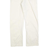 LEVI'S Mens Regular Fit White Cotton Blend Trousers W34 L30 Classic Zip Closure