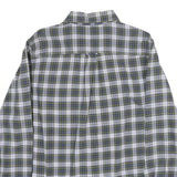 CHAPS Mens Green & White Check Shirt M Cotton Classic Long Sleeve Button Collar
