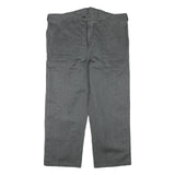FISCHER PECHEUR Mens Cotton Blend Grey Regular Button Trousers W43 L30 Casual
