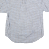 NAUTICA Mens Blue & White Check Shirt S Cotton Blend Casual Summer Button