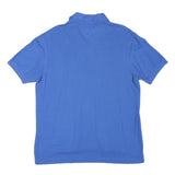 TOMMY HILFIGER Mens Blue Short Sleeve Plain M Polo Shirt Classic Cotton Blend