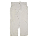 CARHARTT Mens Cotton Blend Beige Loose Straight Trousers W38 L30 Workwear