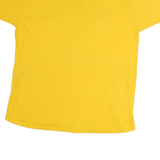RUSSELL ATHLETIC Mens Yellow Noblesville Baseball Graphic T-Shirt M Crew Neck