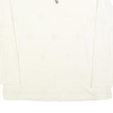 S & K COMPANY Womens White 1/4 Zip XL Cotton Blend Sweatshirt Pullover Casual