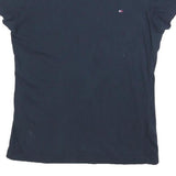 TOMMY HILFIGER Womens Navy Blue T-Shirt XS Short Sleeve Crew Neck Classic Cotton