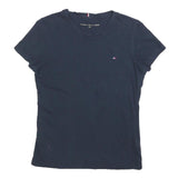TOMMY HILFIGER Womens Navy Blue T-Shirt XS Short Sleeve Crew Neck Classic Cotton