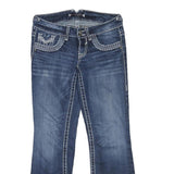 VIGOSS Womens Jeans Blue Regular Bootcut Denim Medium W32 L30 Stylish Stitching