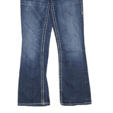 VIGOSS Womens Jeans Blue Regular Bootcut Denim Medium W32 L30 Stylish Stitching