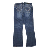 VIGOSS Womens Jeans Blue Regular Bootcut Denim Medium W32 L30 Stylish Stitching