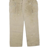 CARHARTT Mens Beige Cotton Blend Regular Cargo Trousers W30 L34 Durable Workwear