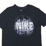 NIKE Mens Black Cotton Blend Graphic T-Shirt L Short Sleeve Crew Neck Urban