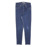 LEVI'S Womens Slim Blue Denim Raw Jeans W30 L30 Stretch Cotton Blend Zip