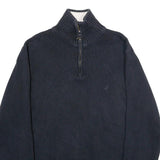 NAUTICA Mens Navy Blue Pullover Plain Crew Neck Basic Knit M Cotton Casual