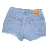 LEVI'S Womens Denim Blue Cut-Off Shorts S W27 Distressed Edge Casual Style