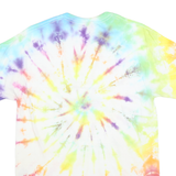 GILDAN Mens White & Multicolour Tie Dye T-Shirt M Short Sleeve Crew Neck Cotton