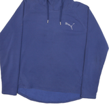 PUMA Womens Blue Hooded Pullover L Lightweight Sports Casual Hoodie