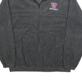 ULTRA CLUB Mens Grey W Softball Patterned Jumper 1/4 Zip Polyester Size M Casual