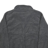 ULTRA CLUB Mens Grey W Softball Patterned Jumper 1/4 Zip Polyester Size M Casual