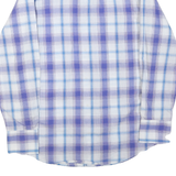 WRANGLER Mens Blue & Purple Check Shirt M Western Casual Cotton Blend