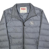 LEVI'S Mens Grey Jacket L Polyester Blend Puffer Lightweight Zip Up Casual