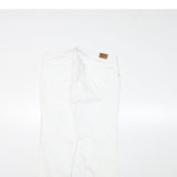 HEACH Womens Slim White Denim Slim Jeans W29 L24 Distressed Zip