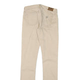 GUESS Womens Cotton Blend Slim Slim Leg Beige Trousers W27 L32 Stylish Casual