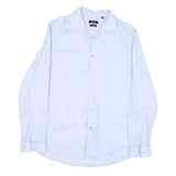 CALVIN KLEIN Mens Blue Shirt M Cotton Blend Classic Formal Long Sleeve Button