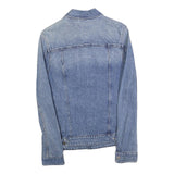 H&M Mens Blue Denim Jacket XS Cotton Plain Button Closure Classic Fit