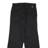 DICKIES Mens Cotton Blend Black Regular Straight Trousers W30 L28 Workwear Zip