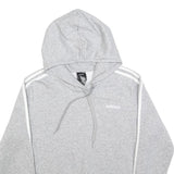 ADIDAS Womens Grey Hoodie L Cotton Blend Casual Sportswear Sweatshirt